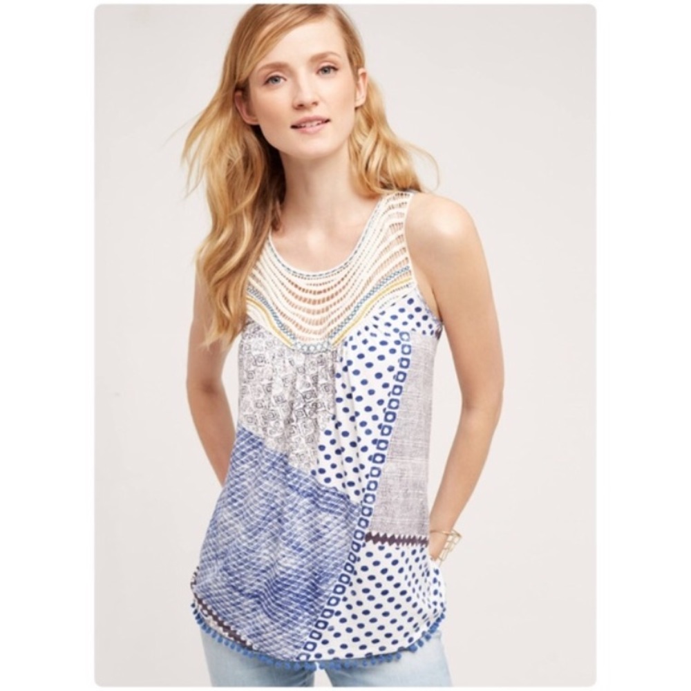 Anthropologie One September Raye crochet top